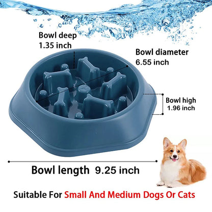 Non-Slip Slow Feeder Bowl for Small Dogs & Cats – Anti-Choke Design & Premium Food Container