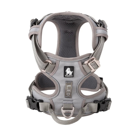 No-Pull Reflective Dog Harness – Adjustable, Padded Nylon Design for Effortless Control