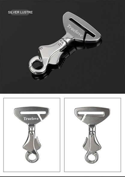 Aluminium Alloy Pet Car Seat Belt – Lightweight Safety Buckle for Collars & Harnesses