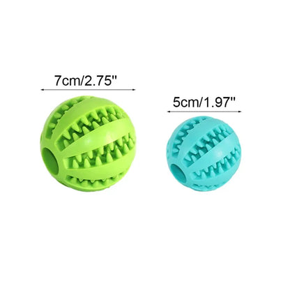 Interactive Rubber Chew Ball – Dental Cleaning & Treat Dispenser for Dogs & Cats