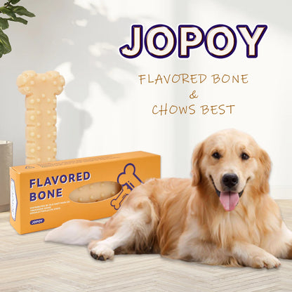 Indestructible Dog Chew Toys Trio – Durable Peanut Butter Flavoured Bones for Aggressive Chewers