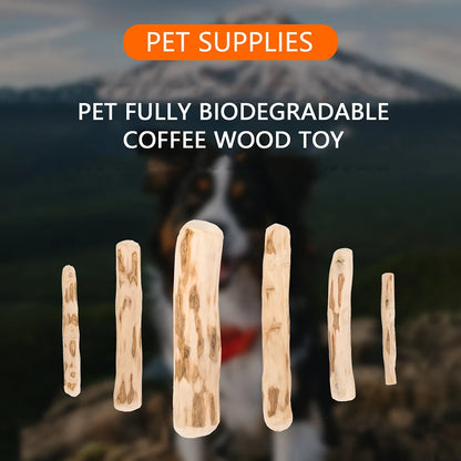 Coffee Wood Chew Stick – Durable, Bite-Resistant Dog Toy for Anxiety Relief & Teeth Grinding