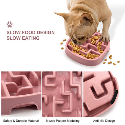 Slow Feeder Bowl for Dogs & Cats – Anti-Choke Design for Healthy Eating Habits