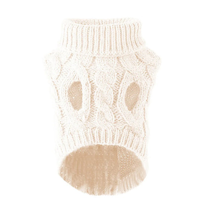 Knit Twist Dog Sweater – Cozy & Stylish Winter Wear for Small Dogs