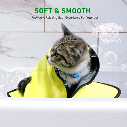 Quick-Dry Absorbent Pet Towel – Soft, Lint-Free Bath & Blanket for Dogs & Cats