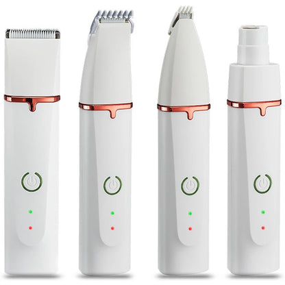 4-in-1 Professional Pet Grooming Kit – Electric Hair Clipper, Nail Grinder & Trimmer for Dogs