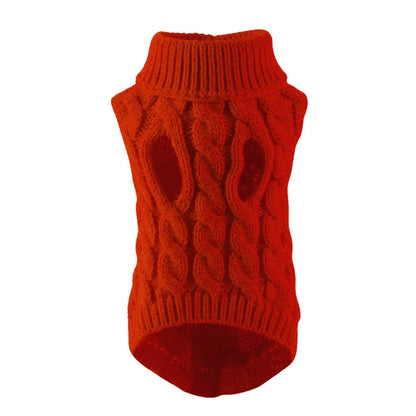 Knit Twist Dog Sweater – Cozy & Stylish Winter Wear for Small Dogs