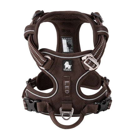 No-Pull Reflective Dog Harness – Adjustable, Padded Nylon Design for Effortless Control