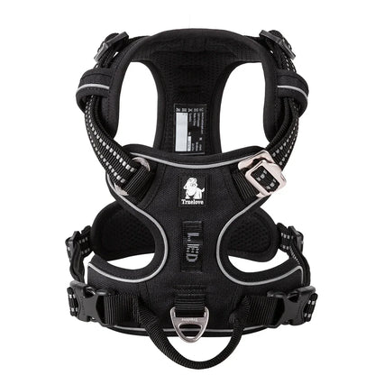 No-Pull Reflective Dog Harness – Adjustable, Padded Nylon Design for Effortless Control