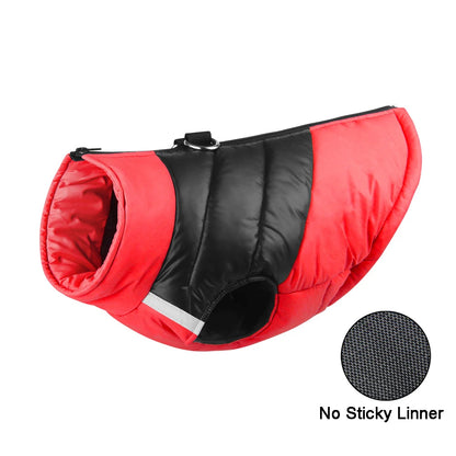 Waterproof Padded Dog Jacket – Cozy Winter Vest with Zipper for Small to Large Dogs