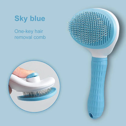 Long-Hair Pet Grooming Brush 🪒 – Cat & Dog Hair Remover Comb for Bathing & Shedding Control 🐾💧