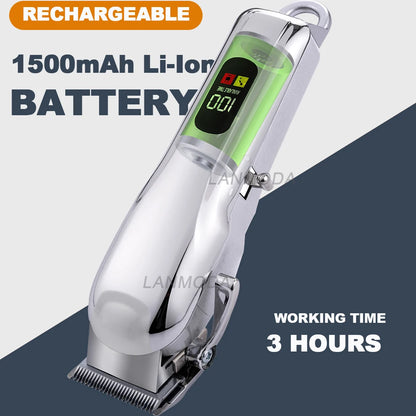 Professional Cordless Dog Grooming Clipper – Low-Noise Electric Hair Trimmer with Scissors for Pets