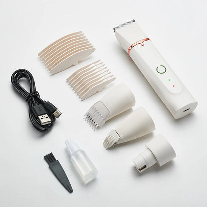 4-in-1 Professional Pet Grooming Kit – Electric Hair Clipper, Nail Grinder & Trimmer for Dogs