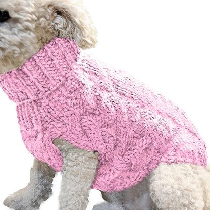 Knit Twist Dog Sweater – Cozy & Stylish Winter Wear for Small Dogs