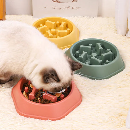 Non-Slip Slow Feeder Bowl for Small Dogs & Cats – Anti-Choke Design & Premium Food Container