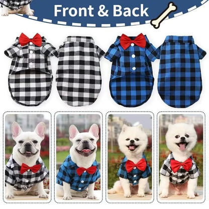 Stylish Pet Shirt & Suit Set – Formal Wedding, Birthday & 3-Season Wear with Adjustable Fit