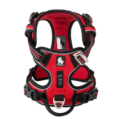 No-Pull Reflective Dog Harness – Adjustable, Padded Nylon Design for Effortless Control
