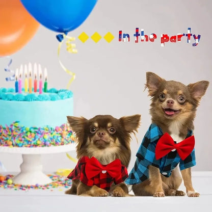 Stylish Pet Shirt & Suit Set – Formal Wedding, Birthday & 3-Season Wear with Adjustable Fit