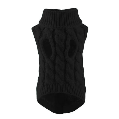 Knit Twist Dog Sweater – Cozy & Stylish Winter Wear for Small Dogs