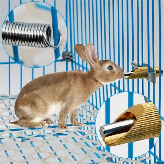3-Way Spring Automatic Nipple Waterer – Easy-Clean Drinking Nozzle for Rabbits