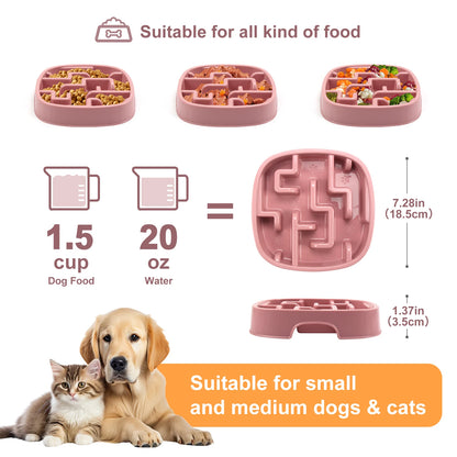 Slow Feeder Bowl for Dogs & Cats – Anti-Choke Design for Healthy Eating Habits
