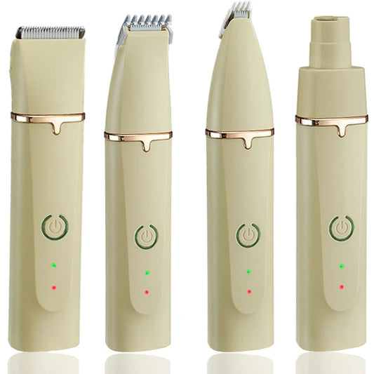 4-in-1 Professional Pet Grooming Kit – Electric Hair Clipper, Nail Grinder & Trimmer for Dogs
