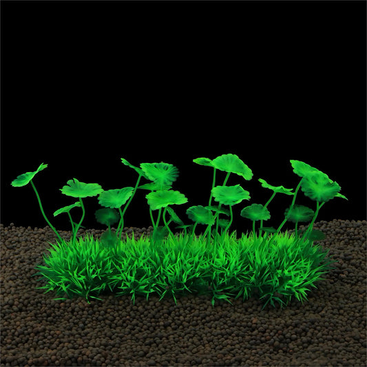 Artificial Green Grass Aquarium Plant – Plastic Underwater Fish Tank Decoration for Aquascaping