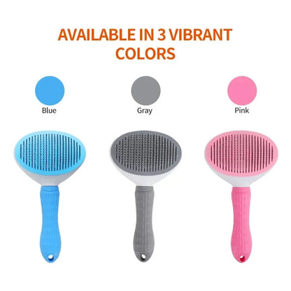 Stainless Steel Pet Grooming Brush – Long-Hair Cat & Dog Comb for Shedding Control, Detangling & Massage