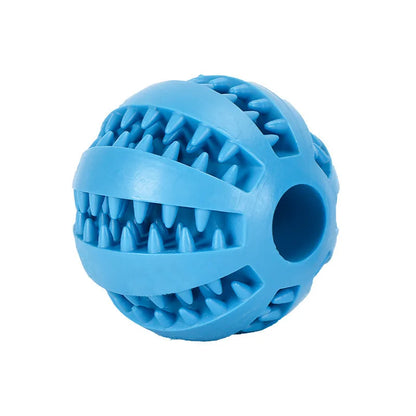Interactive Rubber Chew Ball – Dental Cleaning & Treat Dispenser for Dogs & Cats