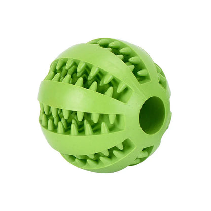 Interactive Rubber Chew Ball – Dental Cleaning & Treat Dispenser for Dogs & Cats