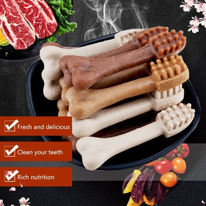 Dental Chew Sticks for Large Dogs – Toothbrush Bone Design Fights Bad Breath & Plaque