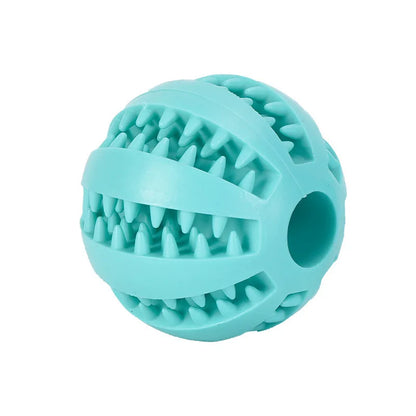 Interactive Rubber Chew Ball – Dental Cleaning & Treat Dispenser for Dogs & Cats