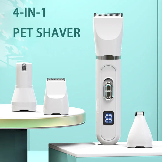 Professional Silent Dog Grooming Clipper – USB Rechargeable Electric Pet Hair Trimmer for Stress-Free Grooming
