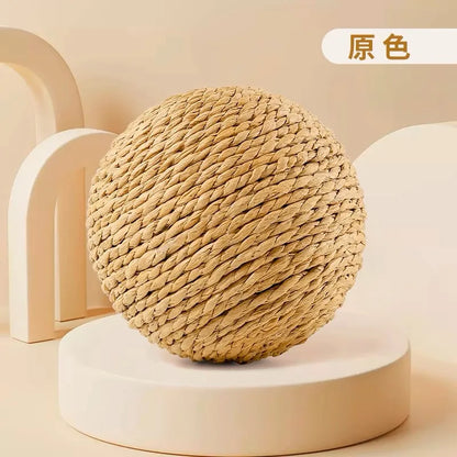 Handmade Woven Cat Toy – Large Chew & Scratch Ball for Interactive Kitty Fun