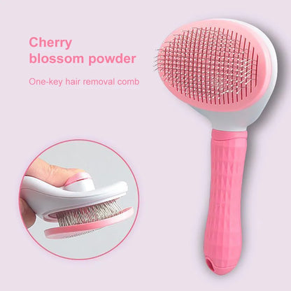 Long-Hair Pet Grooming Brush 🪒 – Cat & Dog Hair Remover Comb for Bathing & Shedding Control 🐾💧