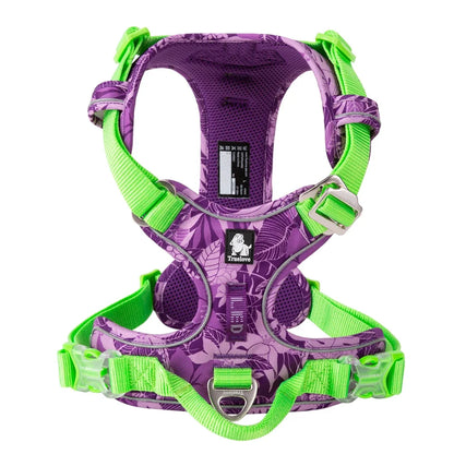 No-Pull Reflective Dog Harness – Adjustable, Padded Nylon Design for Effortless Control