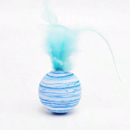 Striped EVA Ball Cat Toy – Interactive & Engaging for Your Feline Friend
