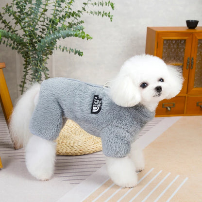 Winter Fleece Jumpsuit – Cozy Zipper Coat for Small Dogs & Cats