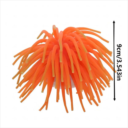 Silicone Artificial Sea Urchin Aquarium Decor – Realistic Underwater Ornament for Fish Tanks