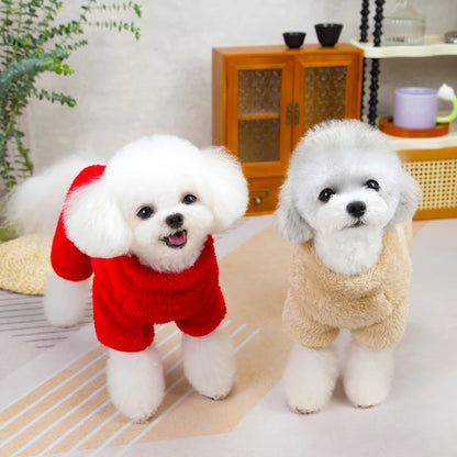 Winter Fleece Jumpsuit – Cozy Zipper Coat for Small Dogs & Cats