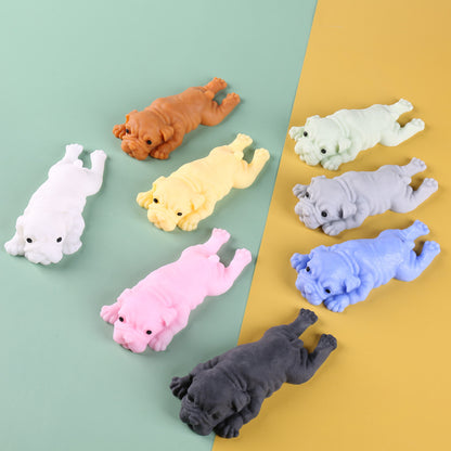 Soft Rubber Cartoon Dog Stress Relief Pinch Toy