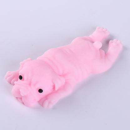 Soft Rubber Cartoon Dog Stress Relief Pinch Toy