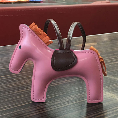Handmade Leather Pony Keychain And Bag Charm