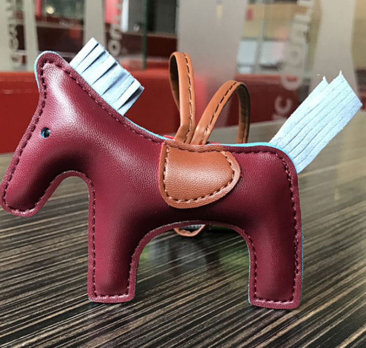Handmade Leather Pony Keychain And Bag Charm