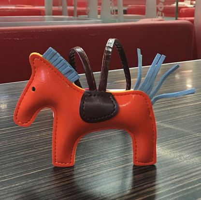 Handmade Leather Pony Keychain And Bag Charm