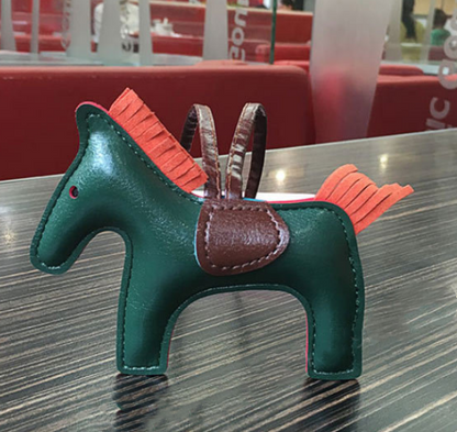 Handmade Leather Pony Keychain And Bag Charm